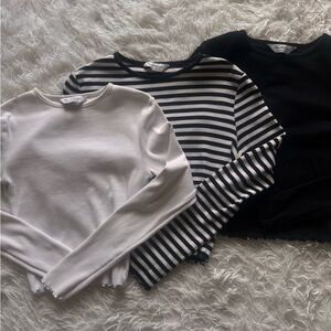 Set of Three Long Sleeve Tops - with cute details